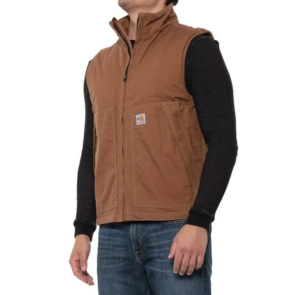 NEW $225 Carhartt Fire-Resistant Quick Duck Vest!  Brown  Insulated  DWR  103387 - Picture 1 of 4